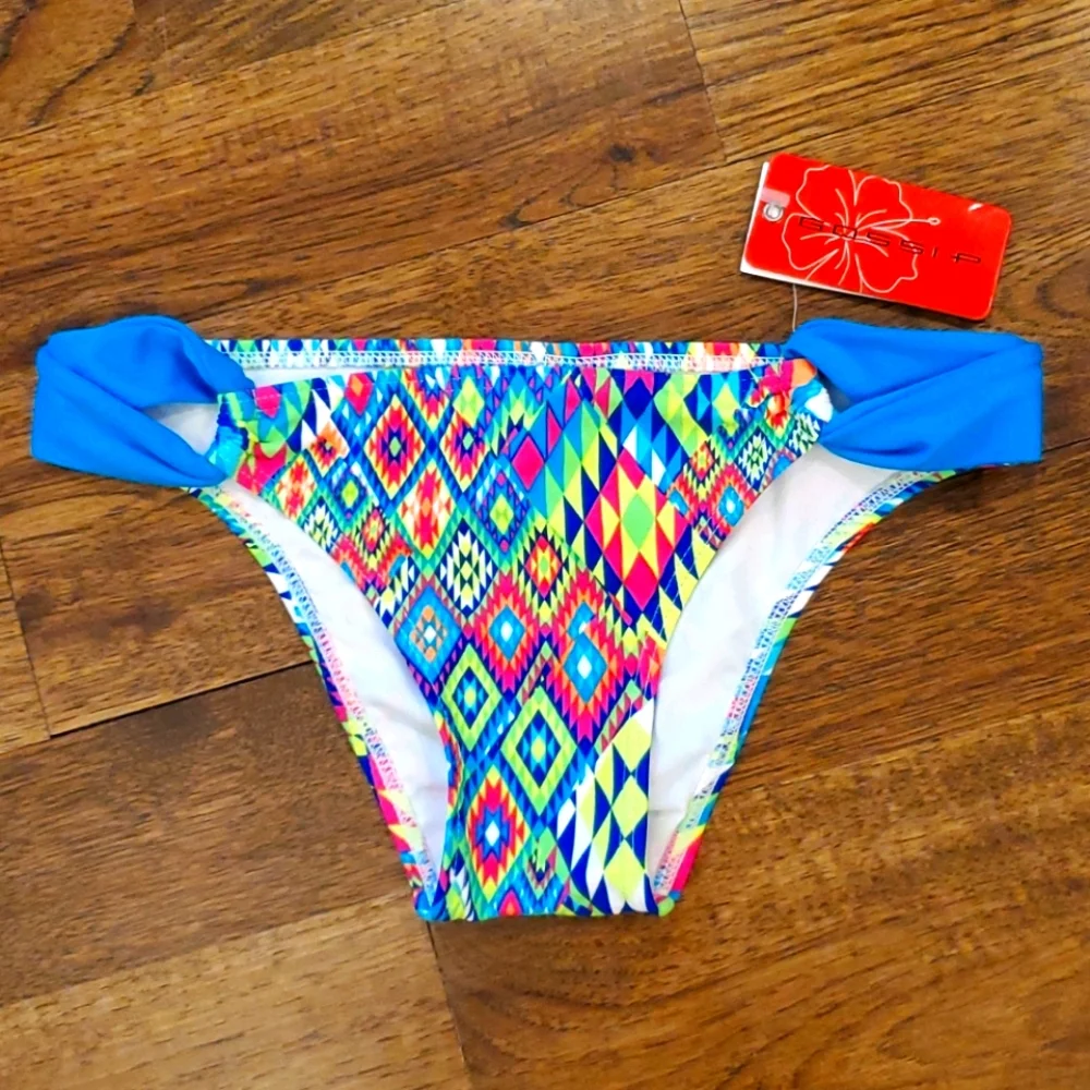 Gossip womens geometric print swim bottoms size S